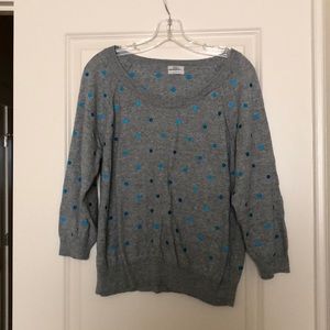 Madewell 3/4 sleeve sweater w/ polka dots